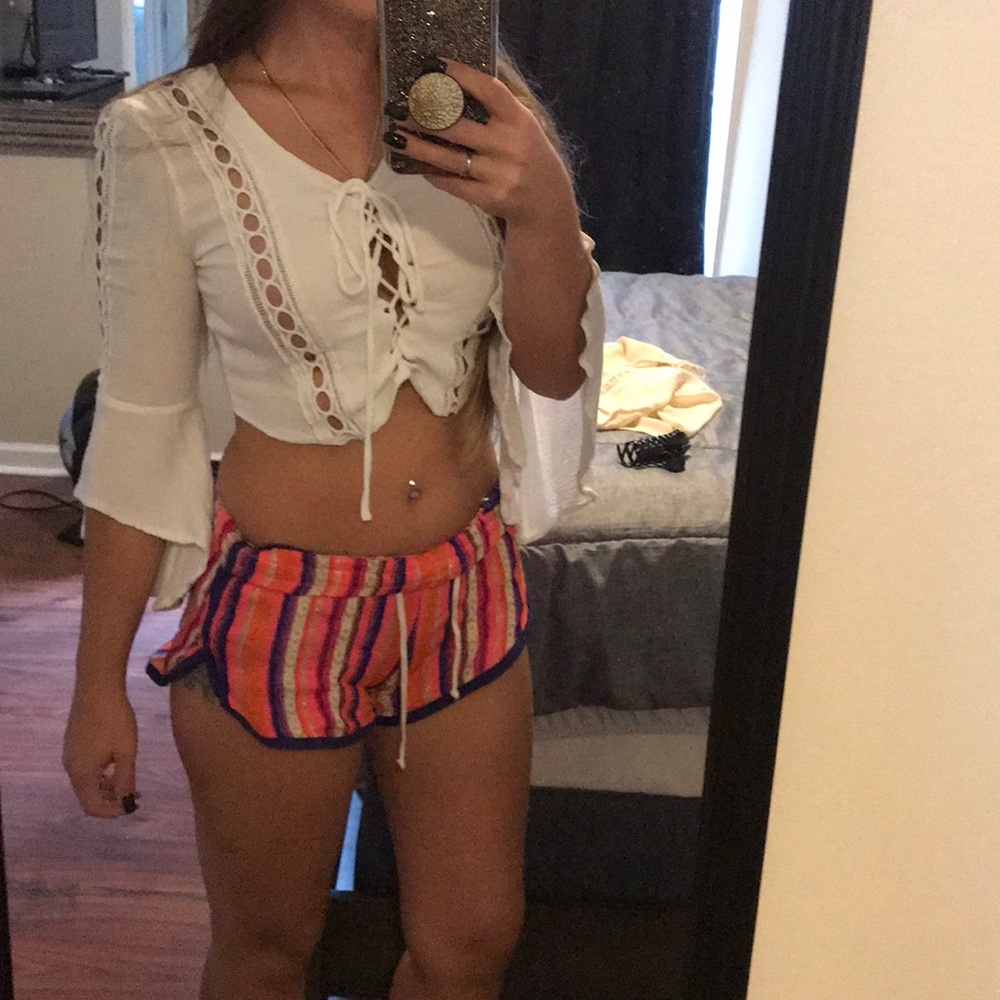Henrigirl Crop top Bell sleeves